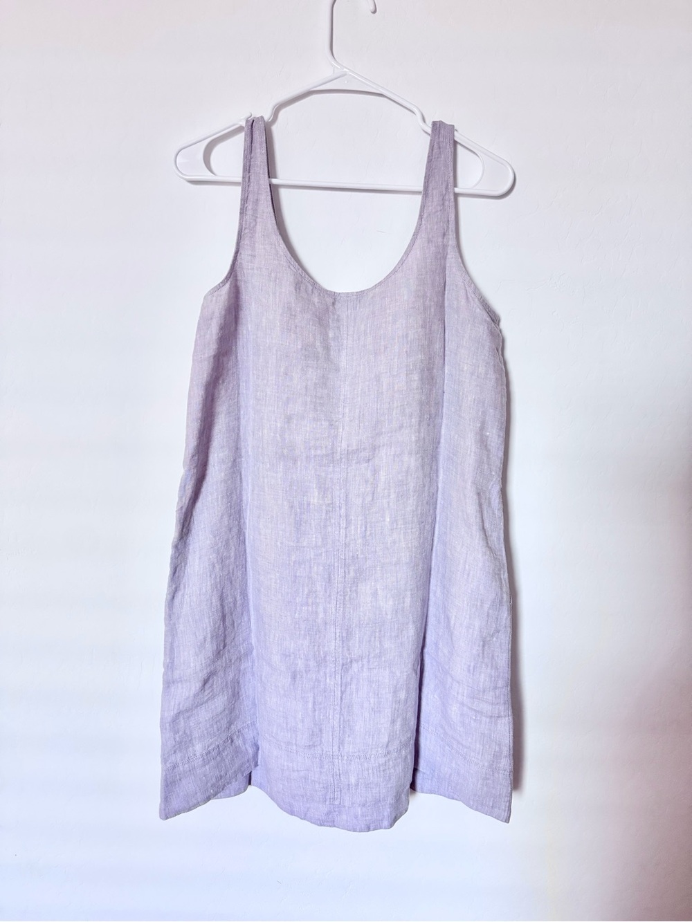 Women’s 100% Linen Madewell Lilac Casual Dress - Size Large - Picture 2 of 7